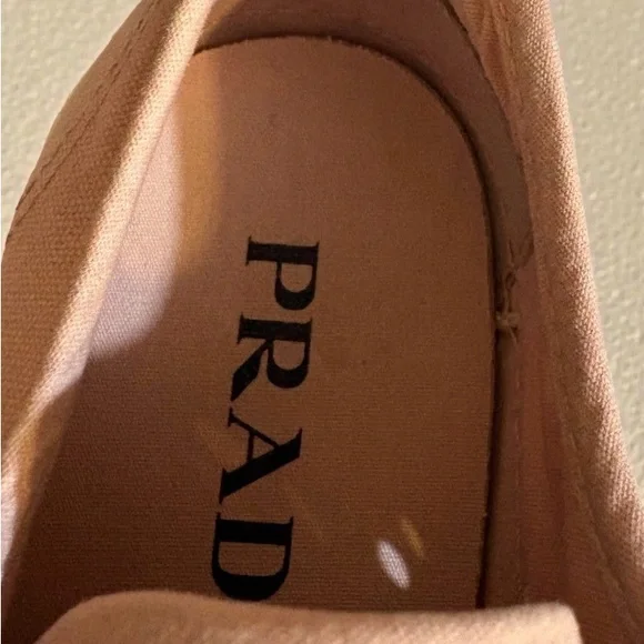 PRADA Women's Pink Canvas Sneakers - Picture 4 of 5